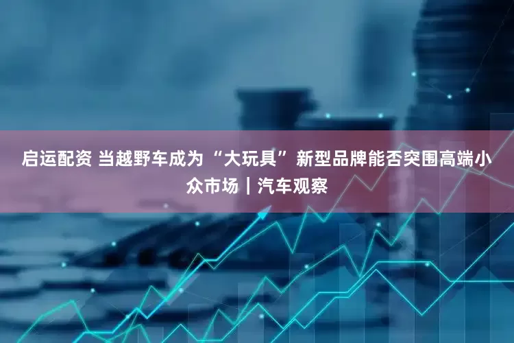 启运配资 当越野车成为 “大玩具” 新型品牌能否突围高端小众市场｜汽车观察