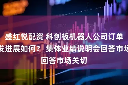 盛红悦配资 科创板机器人公司订单及研发进展如何？ 集体业绩说明会回答市场关切