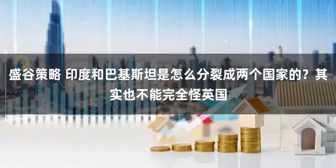 盛谷策略 印度和巴基斯坦是怎么分裂成两个国家的？其实也不能完全怪英国